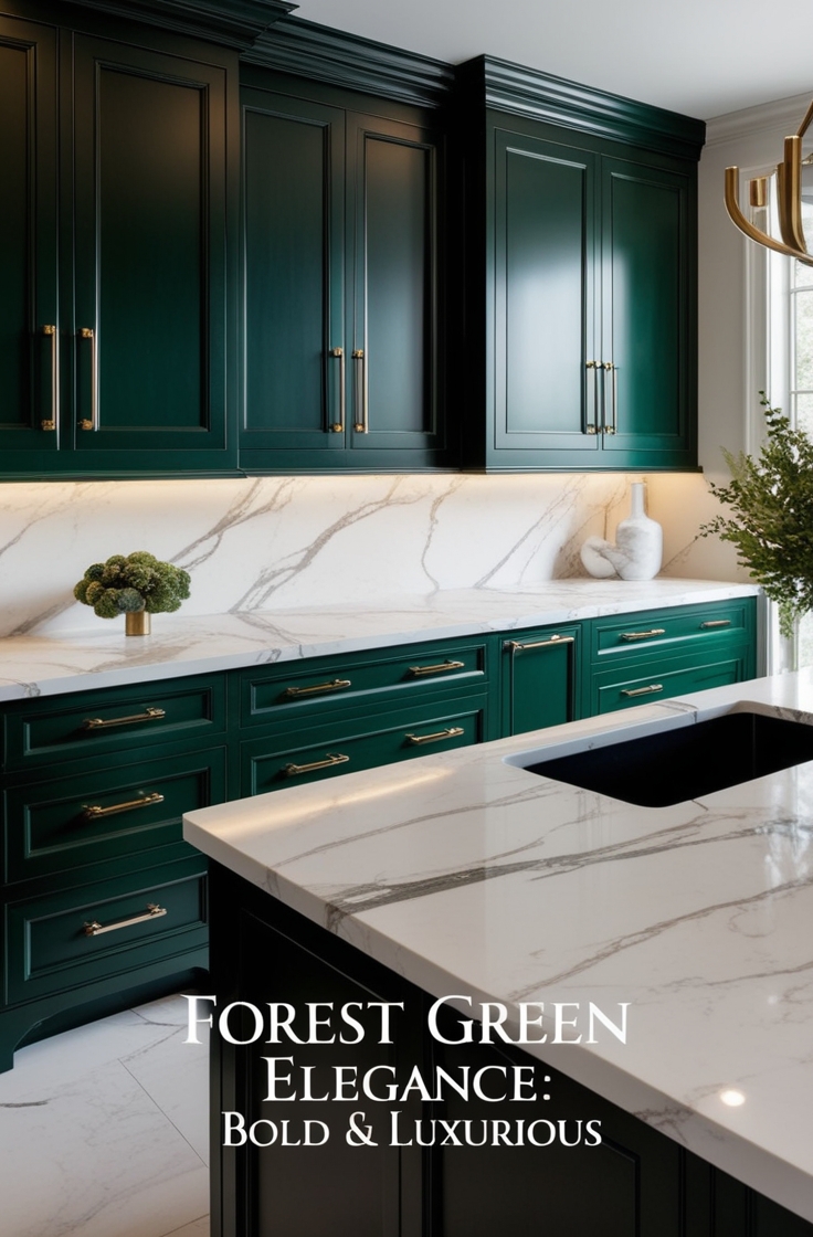 Picture of 10 Gorgeous Green Kitchen Cabinet Ideas for a Fresh Look