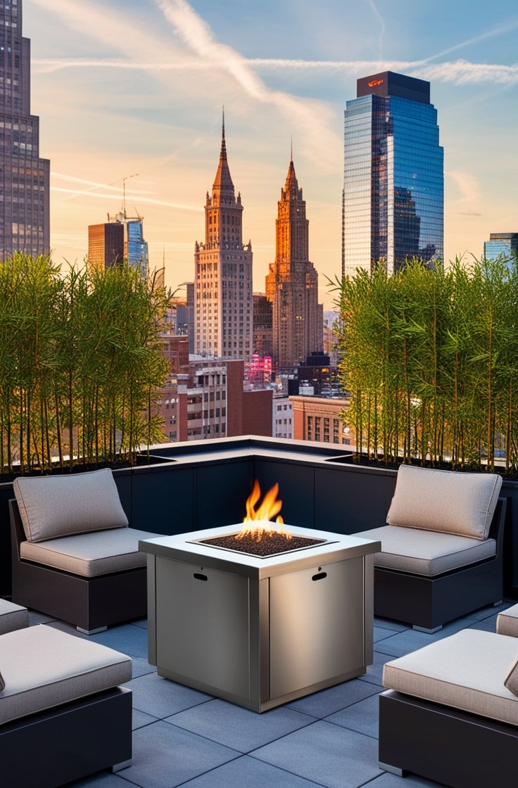 15 Stunning Fire Pit Landscaping Ideas to Enhance Your Outdoors - Rooftop Fire Pit Installation Process
