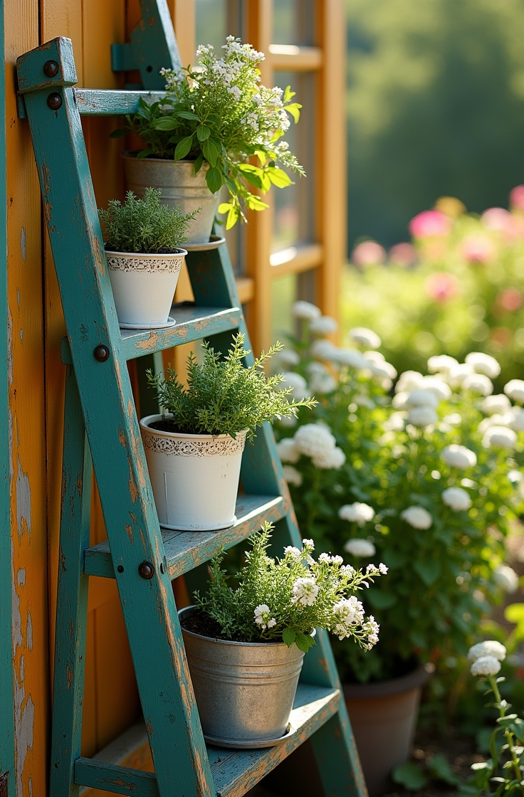 11 Ladder Herb Garden Ideas for Small Spaces & Creative Displays