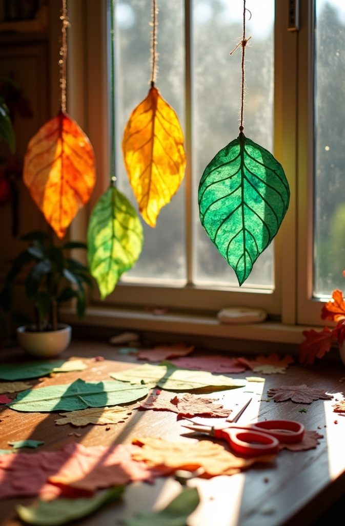 Autumn Leaf Suncatchers