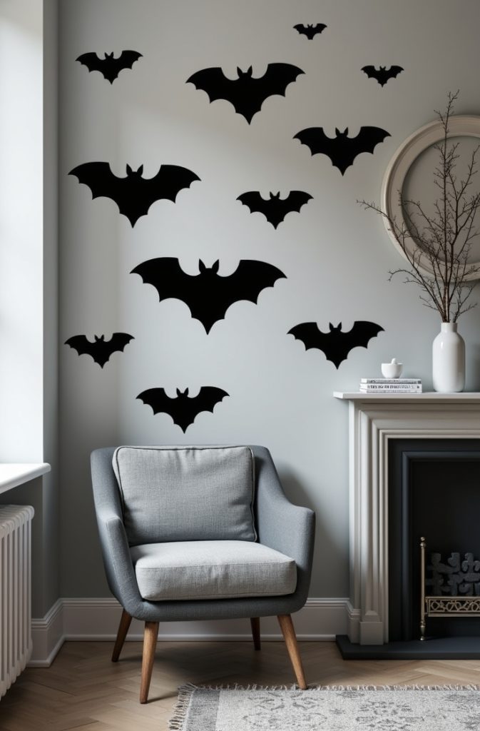 Bat Silhouette Mural