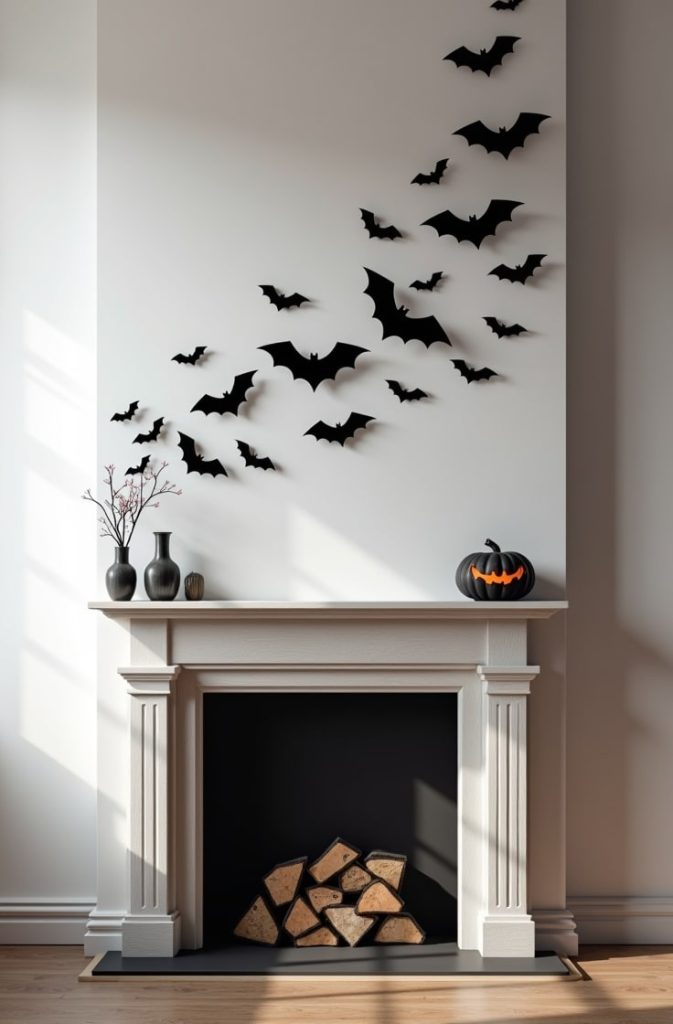 Bat Swarm Silhouette
