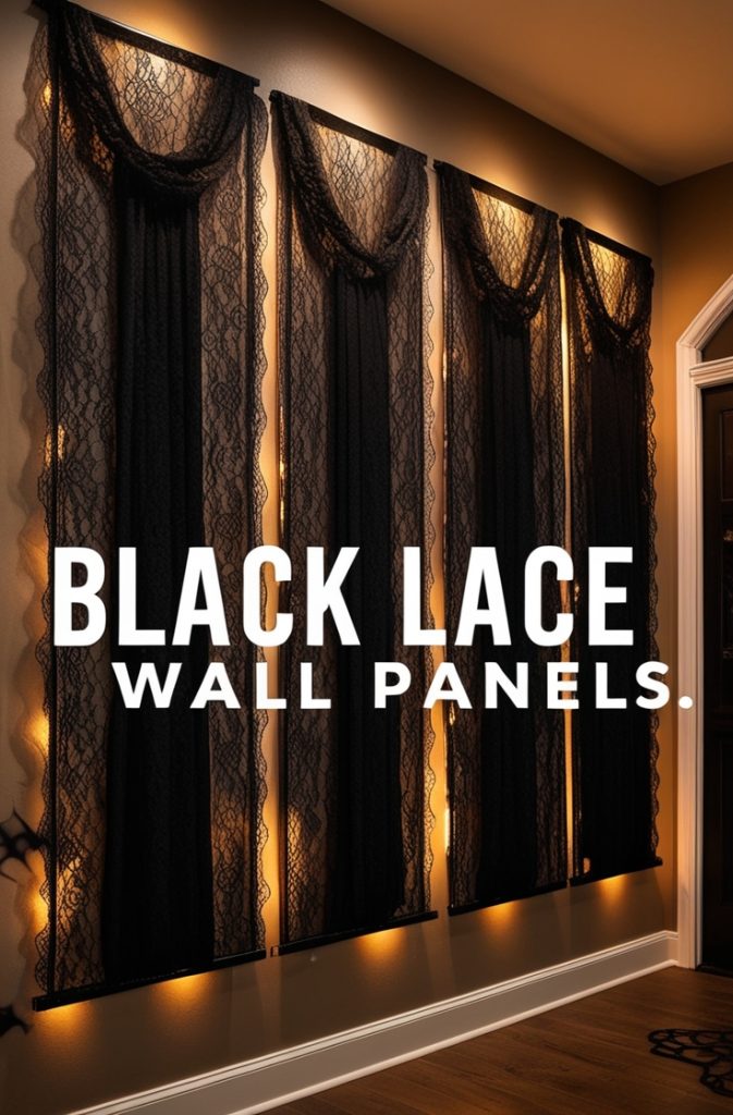  Black Lace Wall Panels