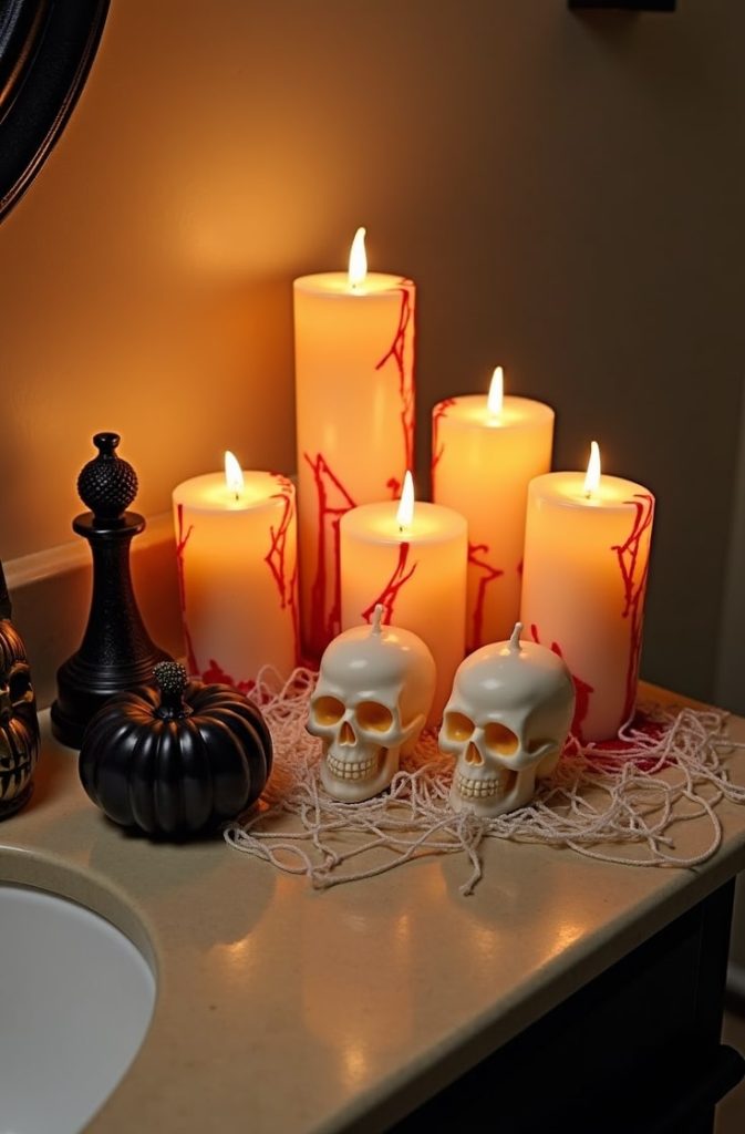 Creepy Candle Displays