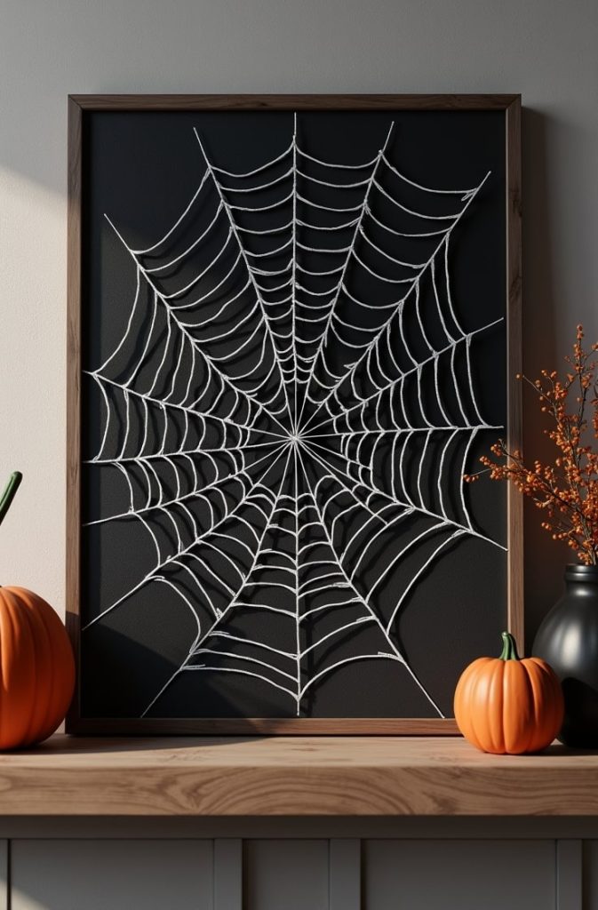 DIY Spider Web Art