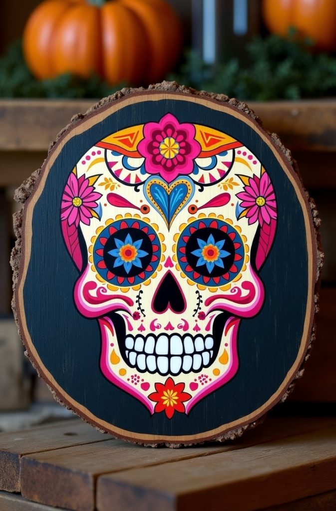 Day of the Dead Skull Sign