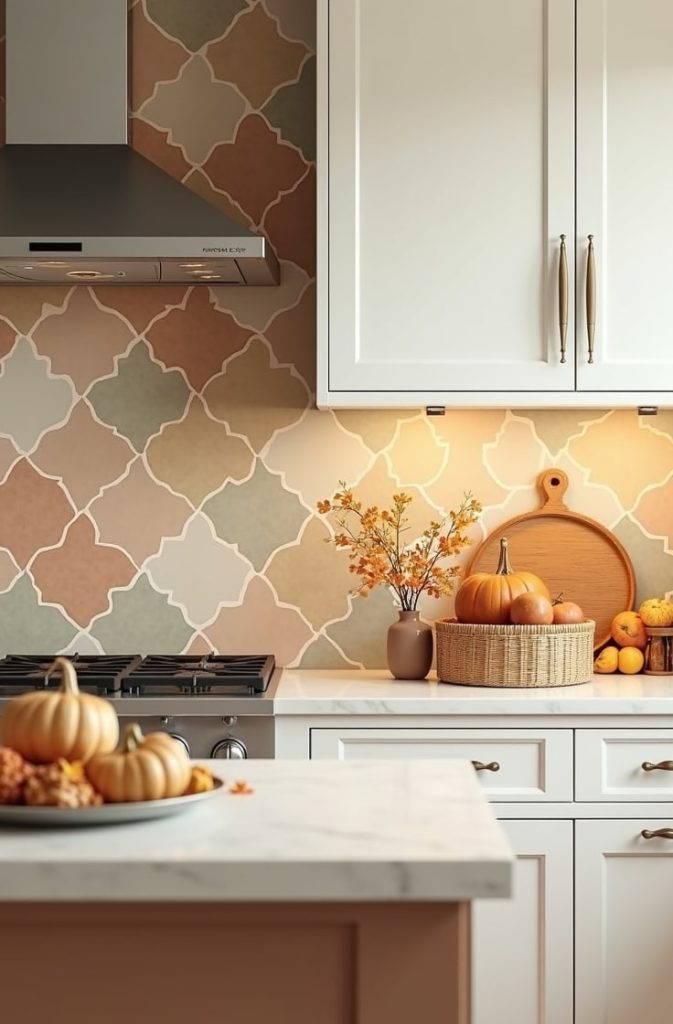 Fall-Inspired Backsplash Accents