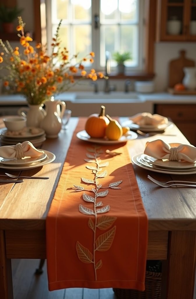  Fall-Themed Table Runner