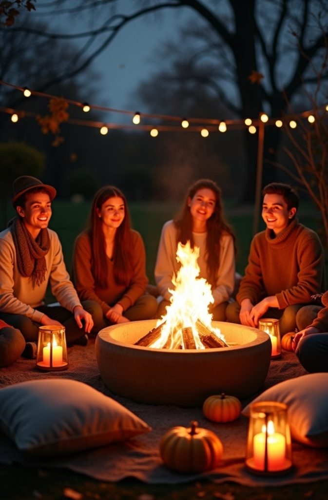 Fire Pit Fall Gathering Spot