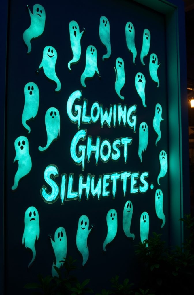 Glowing Ghost Silhouettes