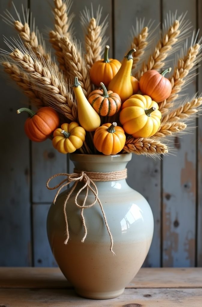 Gourd and Grain Arrangement