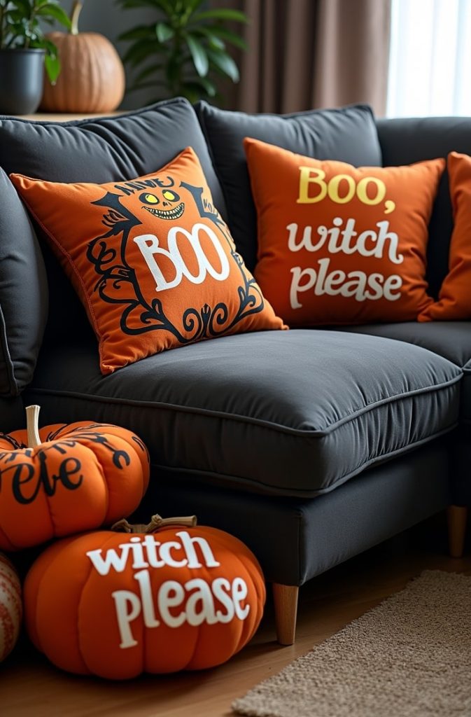  Halloween-Themed Throw Pillows
