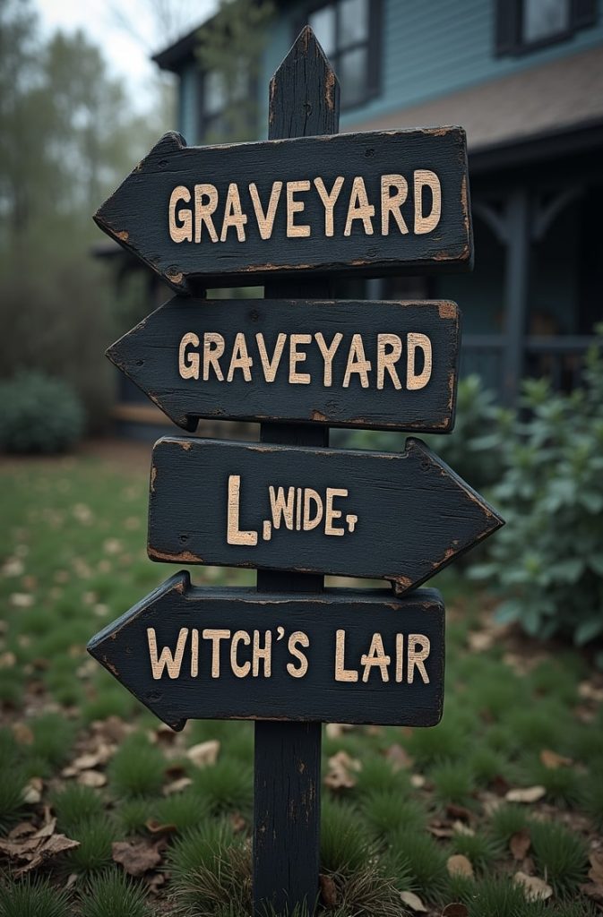 Haunted House Directional Sign