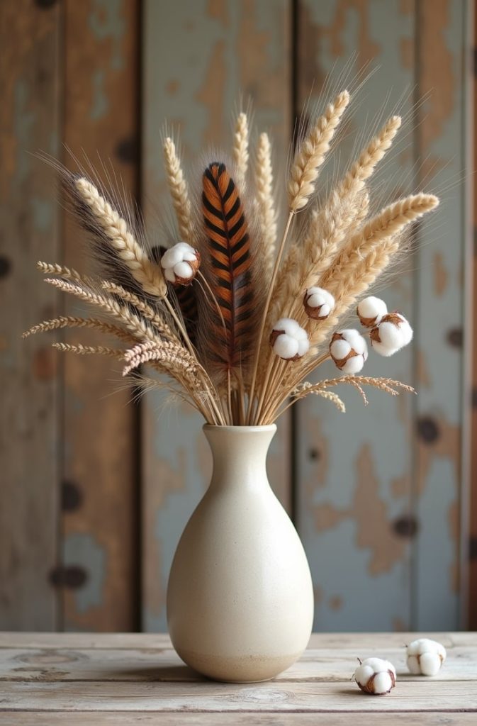 Heritage Grain and Feather Piece