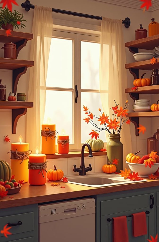 Layered Rugs with Warm Tones