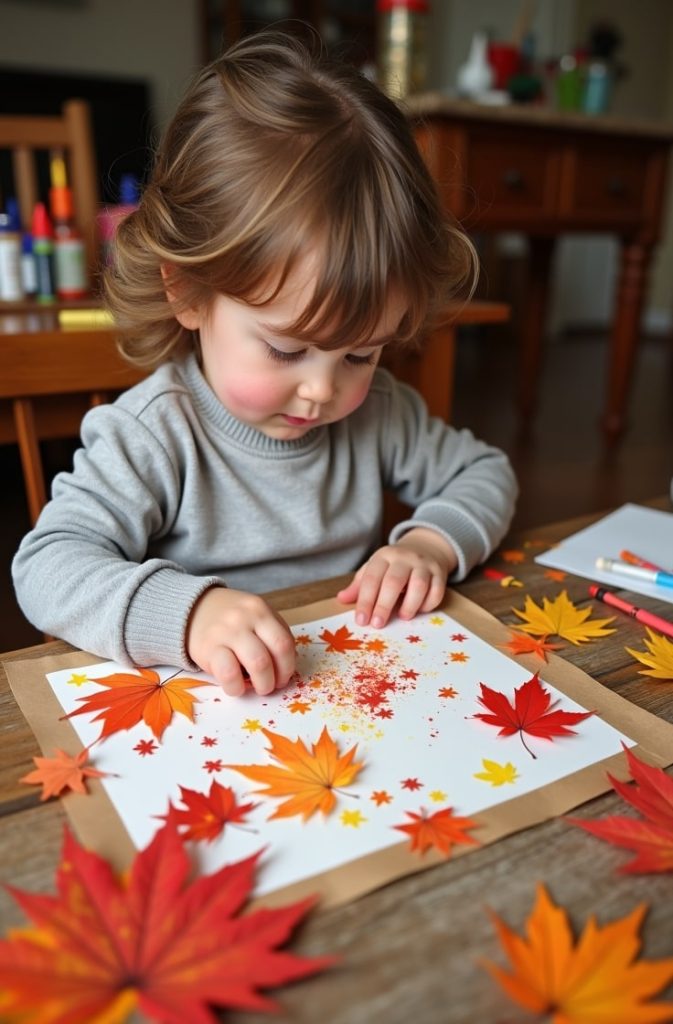 Leaf Rubbing Collage