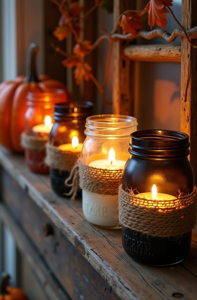 Mason Jar Candle Holders