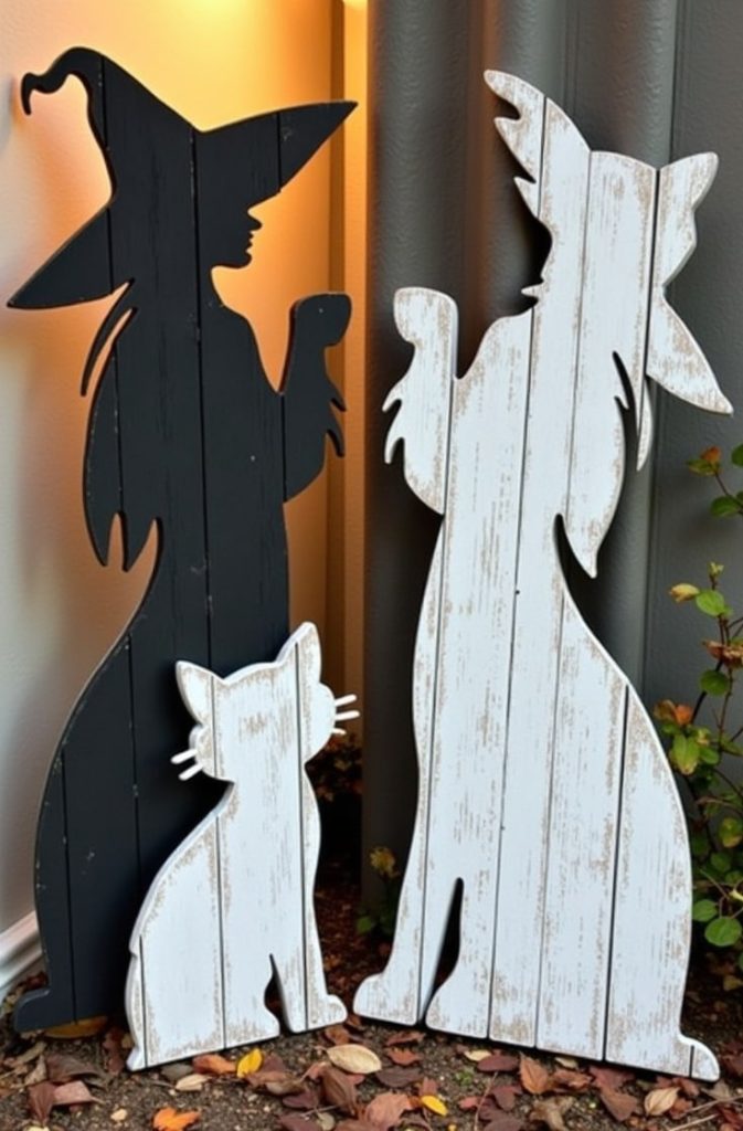 Pallet Wood Halloween Silhouettes-min