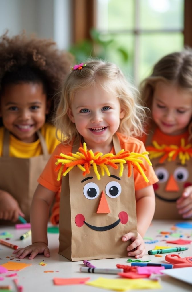Paper Bag Scarecrows