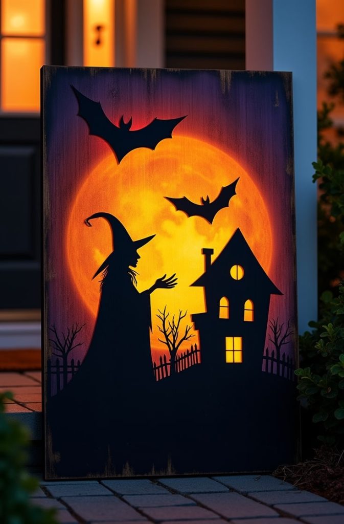 Spooky Silhouette Sign