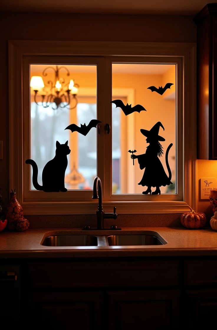 Spooky Window Silhouettes