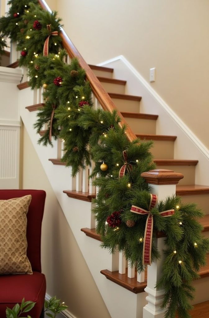  Garland-Draped Staircase
