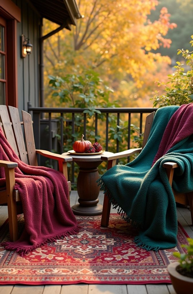 Layered Textiles with Cranberry and Emerald