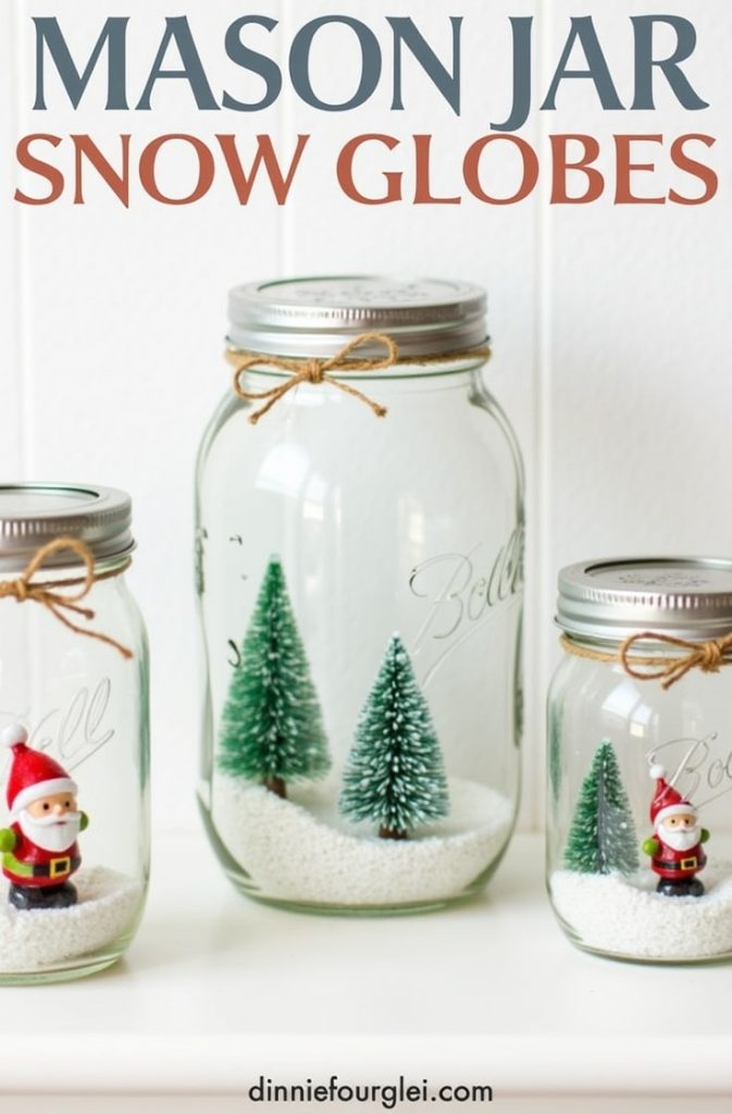 Mason Jar Snow Globes