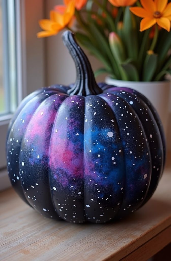 Painted Galaxy Pumpkin
