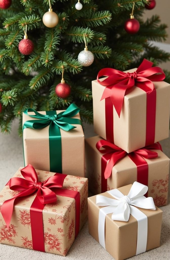 Ribbon-Adorned Gift Wrap