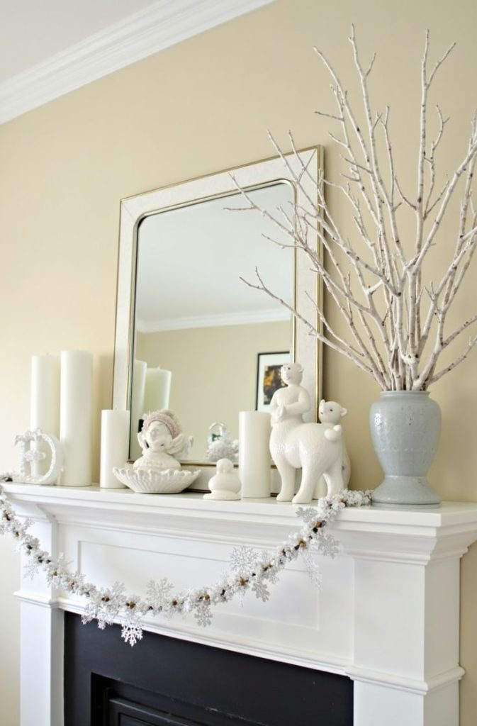 Snowy Mantel Display