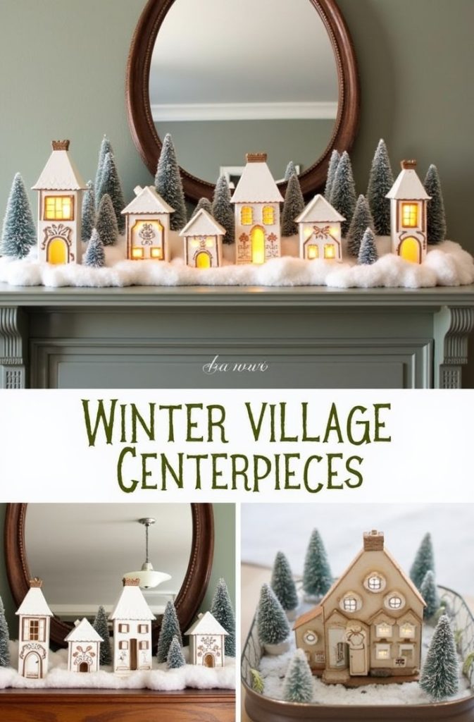 Winter Village Scene