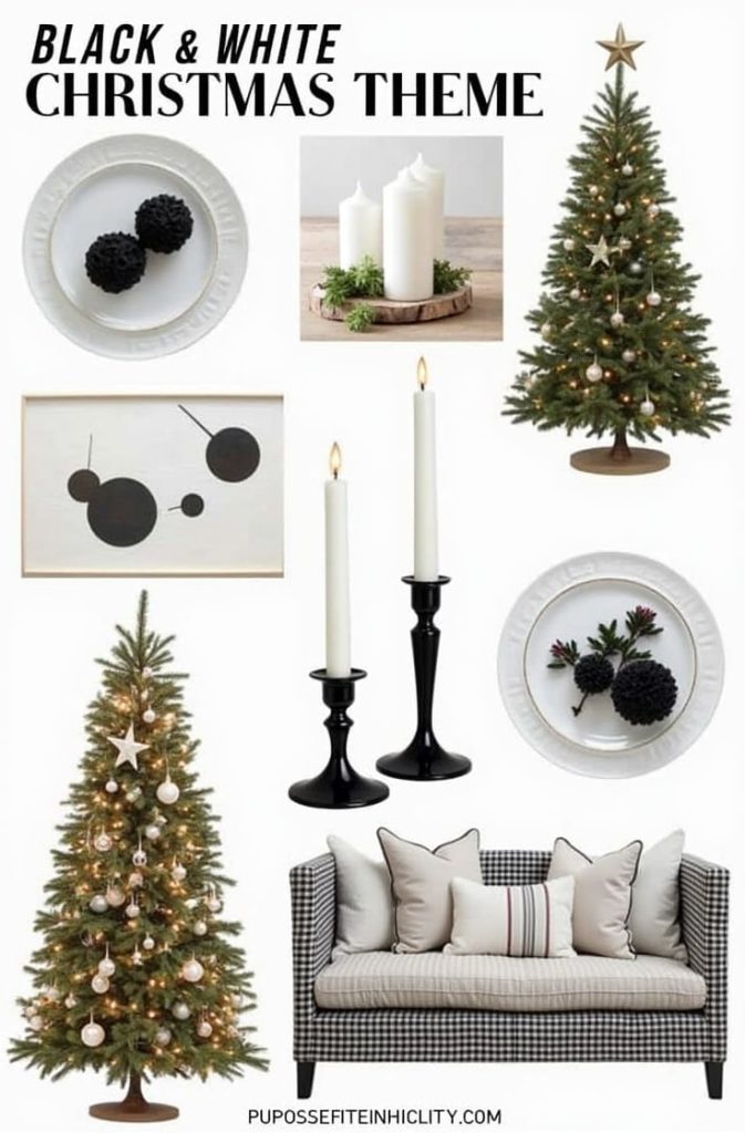 Black and White Christmas Theme
