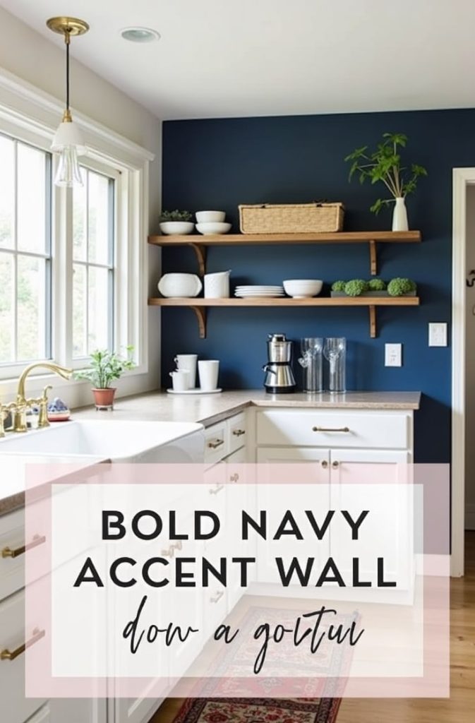 Bold Navy Accent Wall
