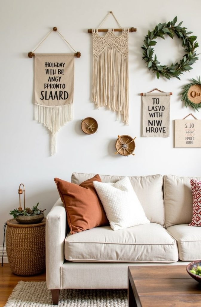 Christmas Garland Wall Hanging: Layered Festivity