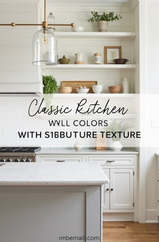 Classic Kitchen Wall Colors with Subtle Texture