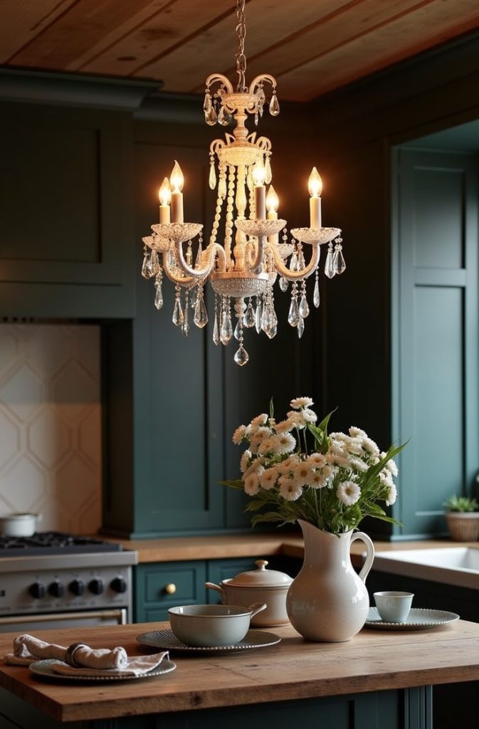 Cottagecore Chandelier for a Vintage Glow