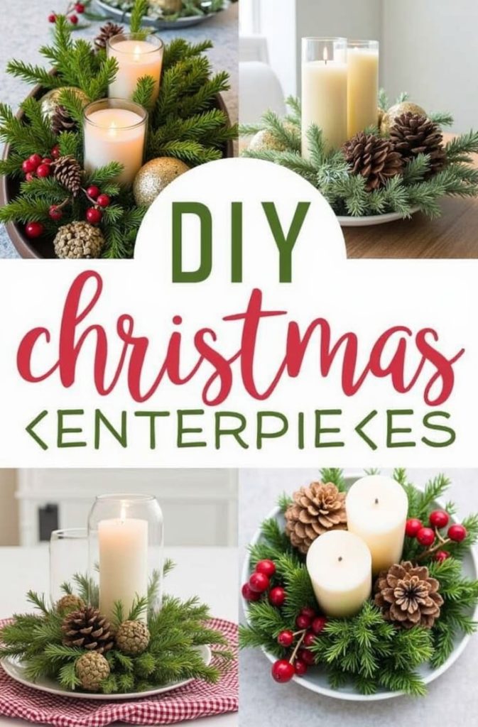 DIY Christmas Centerpieces from Nature