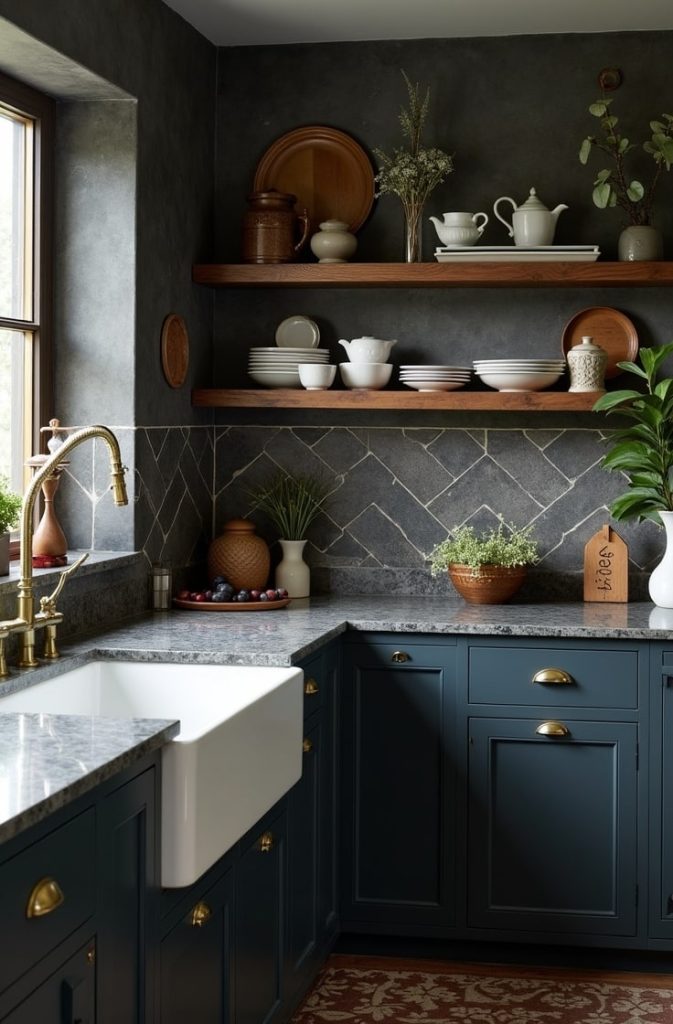 Dark Stone Backsplash