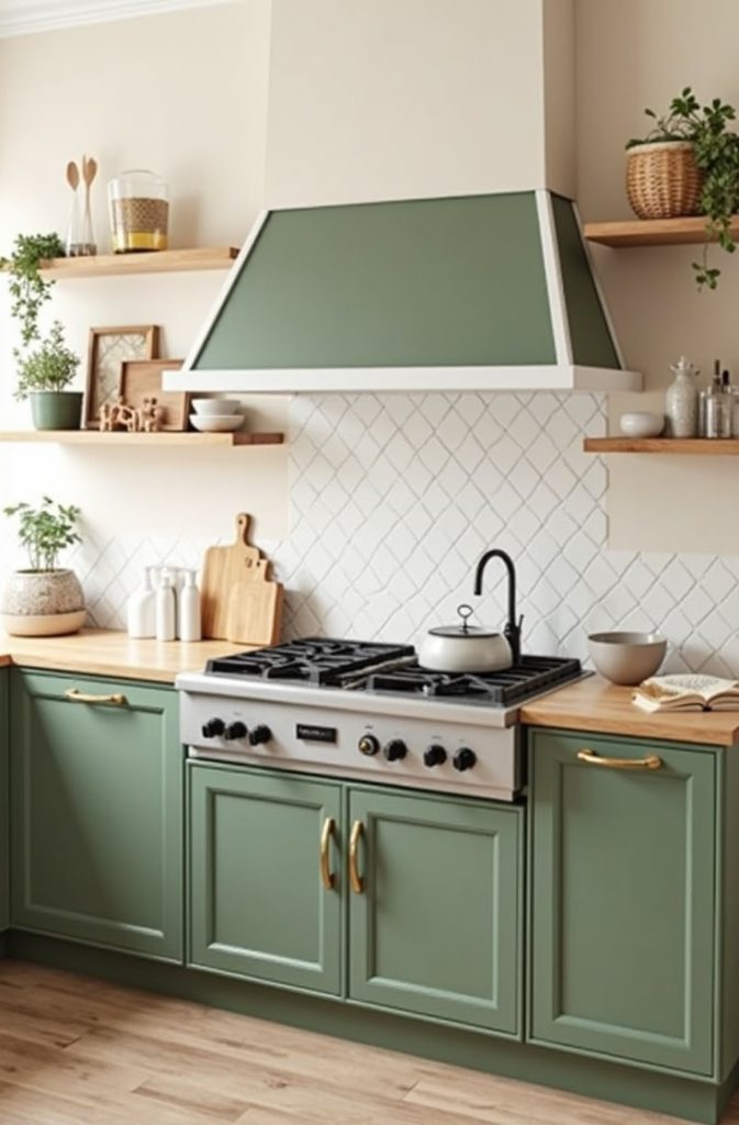 Earthy Green and Beige