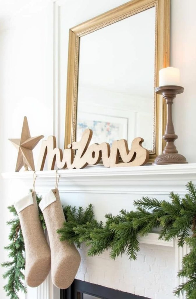 Easy Christmas Mantel Decor: Cozy Focal Point
