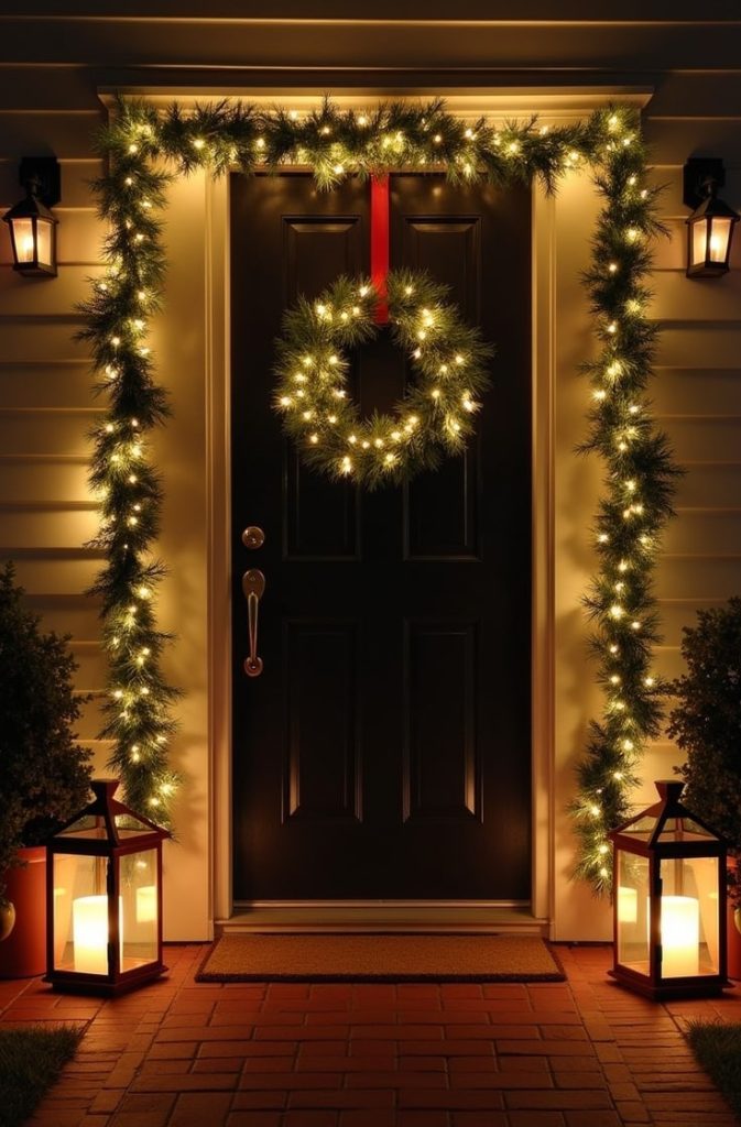 Entryway Lighting for Christmas