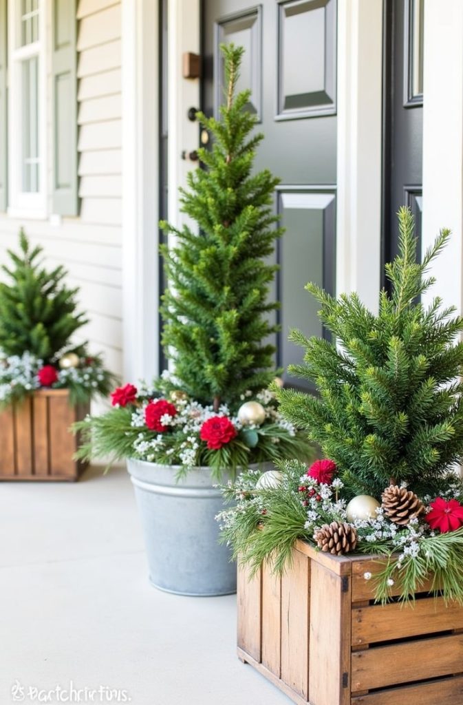 Festive Christmas Planters and Pots
