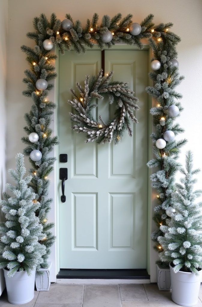 Frosted Pine Branches Decor