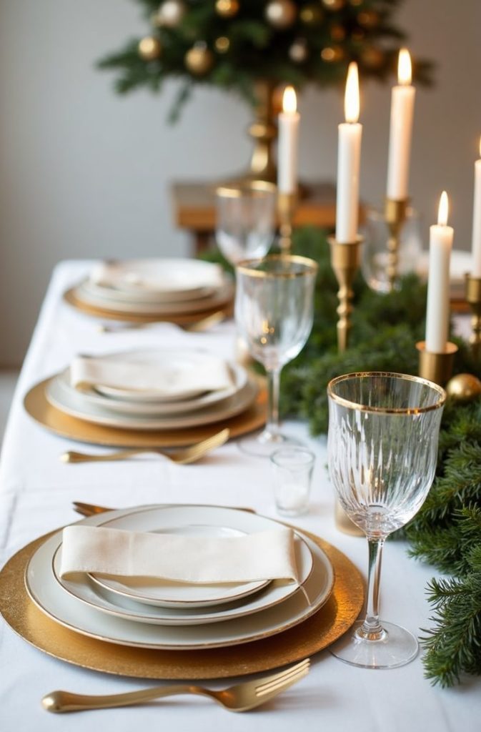 Glam Christmas Table Decorations