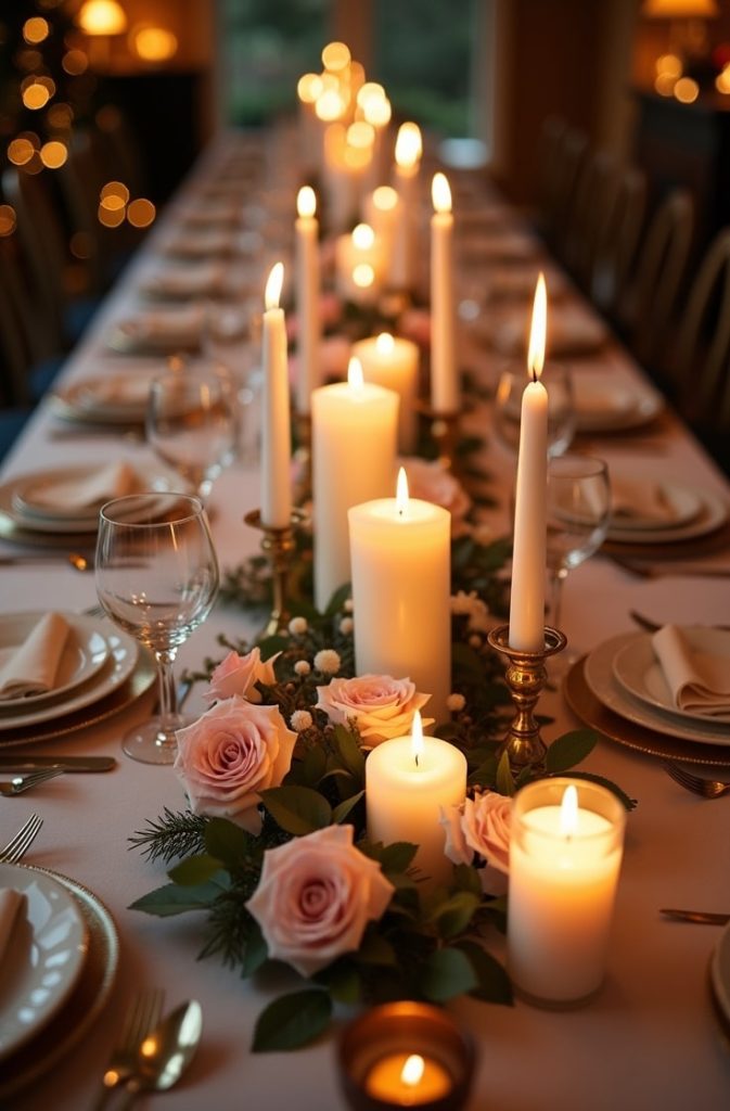 Glam Christmas Table Decorations with Sparkle