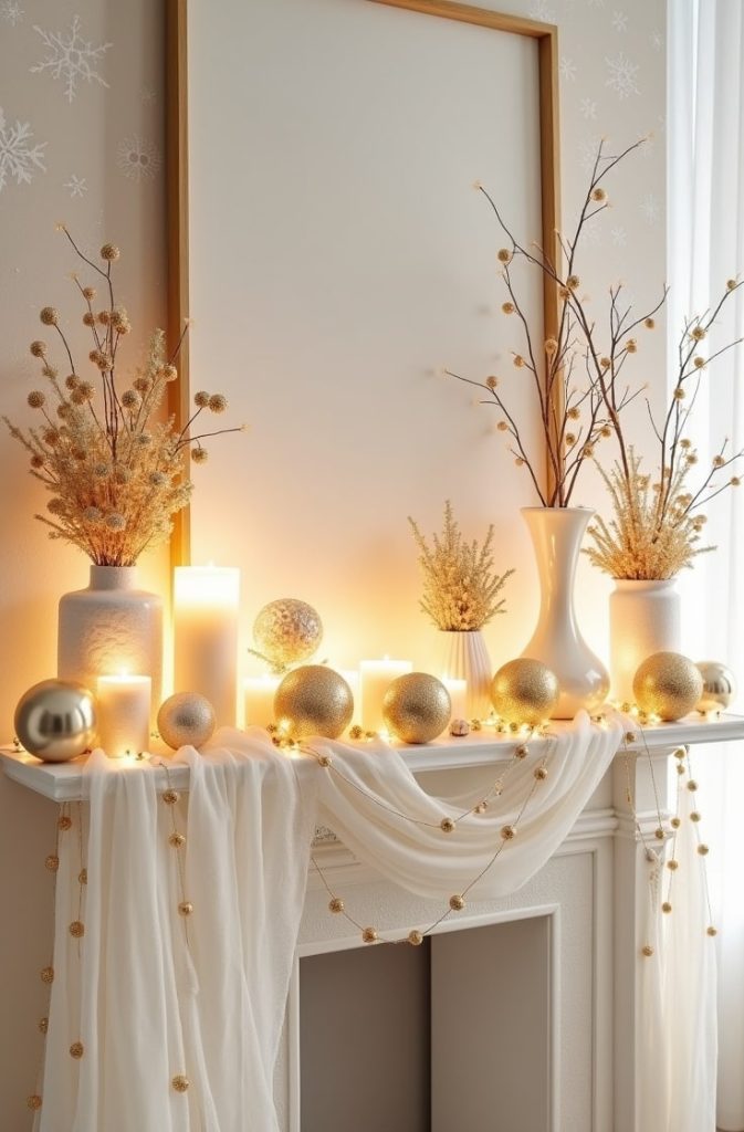 Glam Gold & White Sparkle