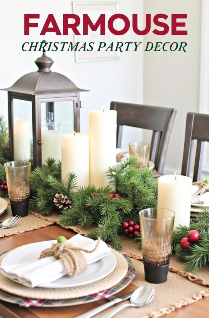 Go Rustic with Farmhouse Christmas Party Decor 🪵