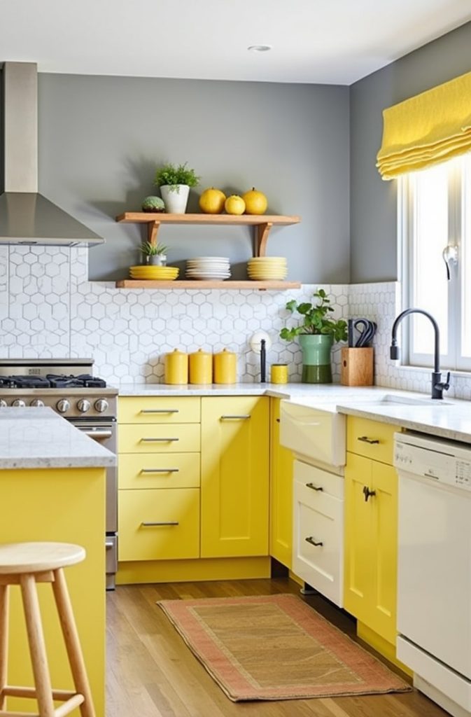 Grey and Yellow Accents