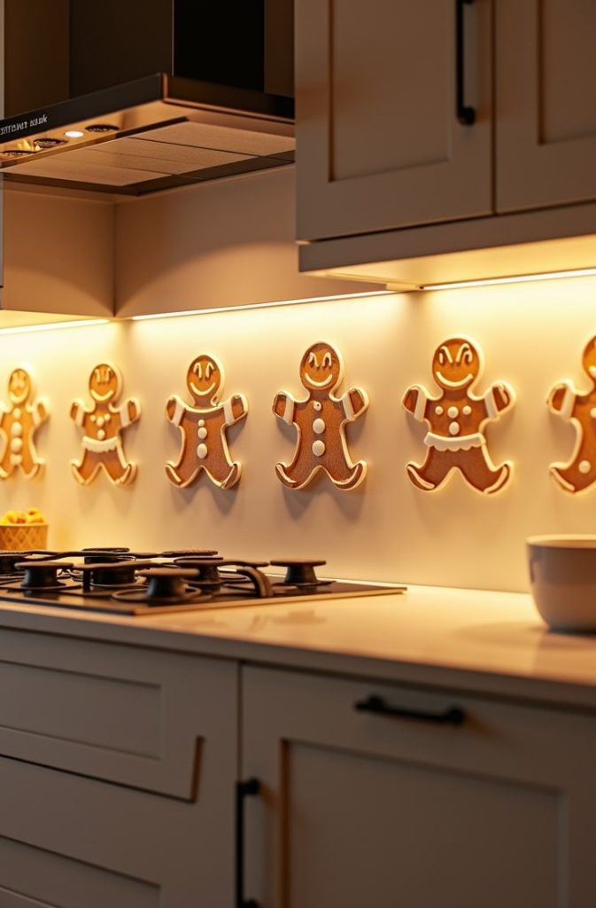 Light-Up Gingerbread Backsplash